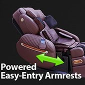 Easily slide in or out of the chair, especially when you have ailments that make it difficult to get into a regular massage chair. Luraco i9 Max Powered Entry Armrests
