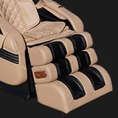 Indulge in Luxury: Expandable Ottoman and Reflexology Rollers Extendable Ottoman with Foot Rollers